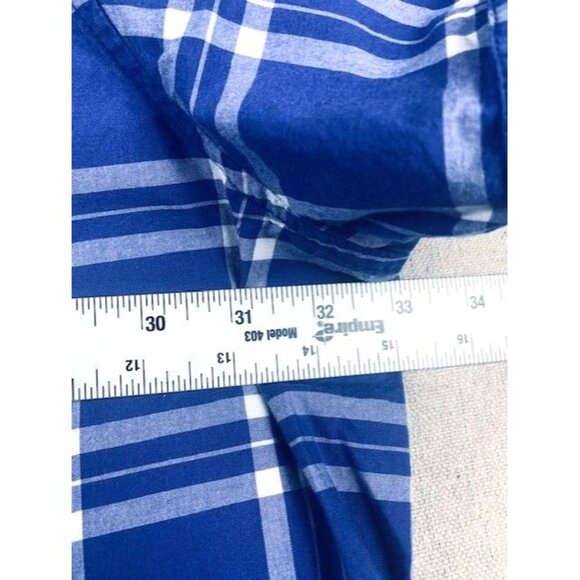 The Foundry 4XL Men's Blue Plaid Button-Up Short-Sleeve Shirt - Picture 6 of 6